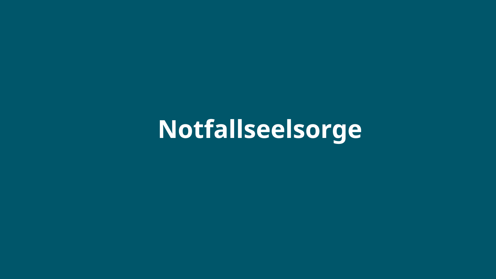 Notfallseelsorge
